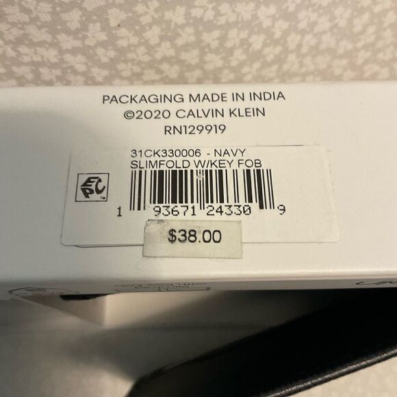 CALVIN KLEIN NAVY SLIMFOLD WALLET With Key Fold - Picture 4 of 4